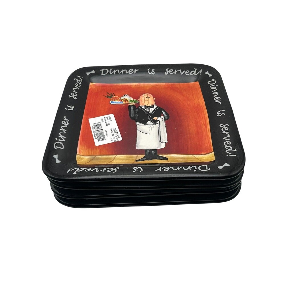 Certified International Dinner Is Served 4 Salad Plates 13 in Pasta Bowl New - Picture 5 of 8